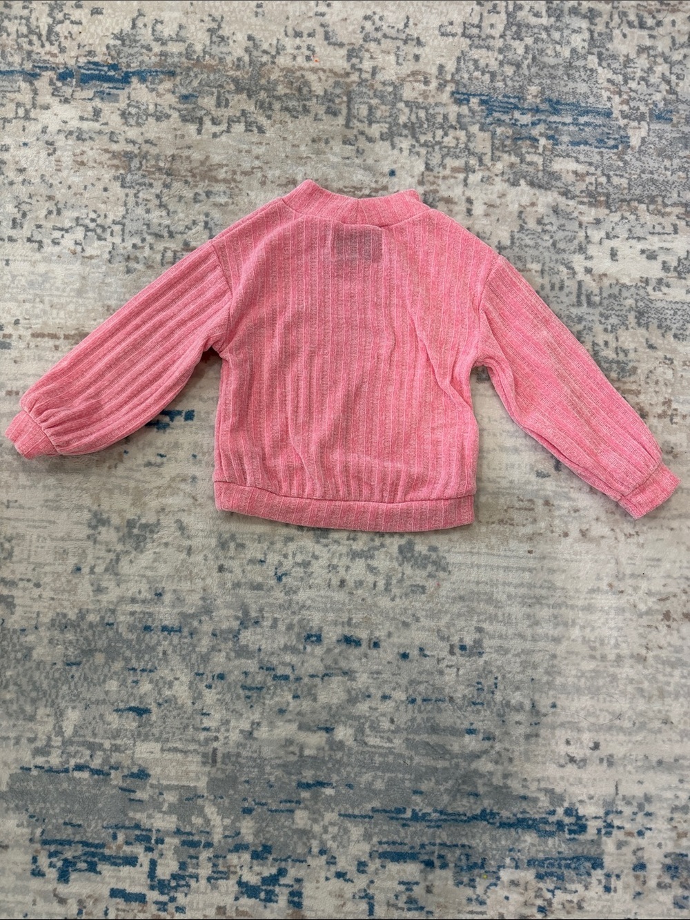 Pink Ribbed Mock Neck Sweater - Picture 4 of 4